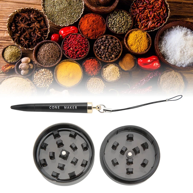 Manual Spice Grinder Manual Clear Wood Grain Finish Spice Grinder W/ Roller