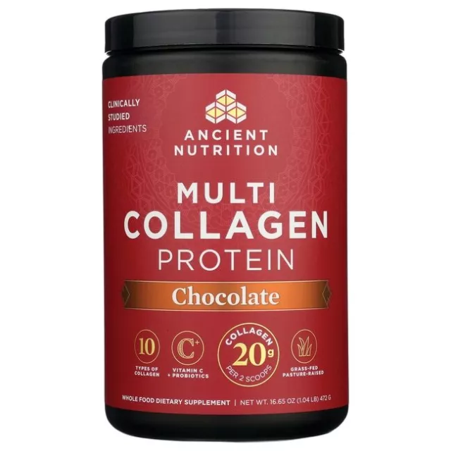 Ancient Nutrition Multi Collagen Protein - Chocolate 16.65 oz Pwdr