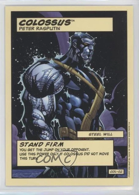 2005 Topps Marvel Legends Showdown Game Cards Colossus (Stand Firm) #COL-02 5f4
