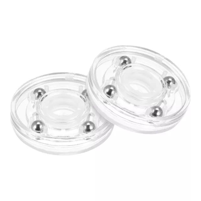 2inch Rotating Swivel Stand with Steel Ball Lazy Susan Base Turntable Clear 2Pcs