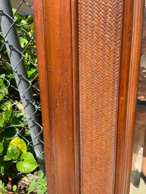 Beautiful Distressed Wood Mirror with Basket Weave from Rooms To Go 3