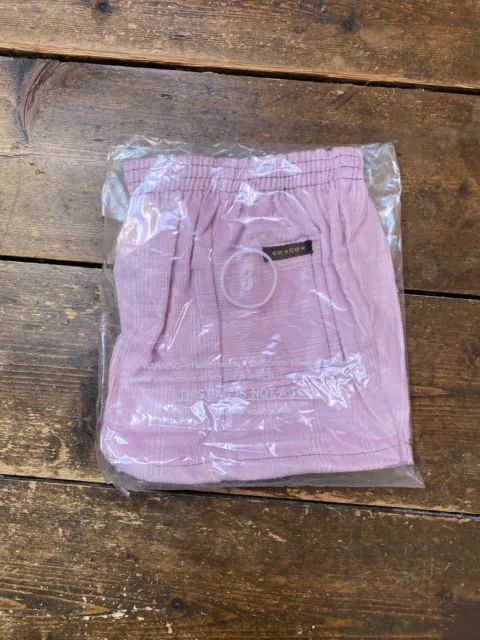 Pantaloncini vintage rosa velluto a coste per ragazze età 3-4 anni nuovi anni 1970 non indossati