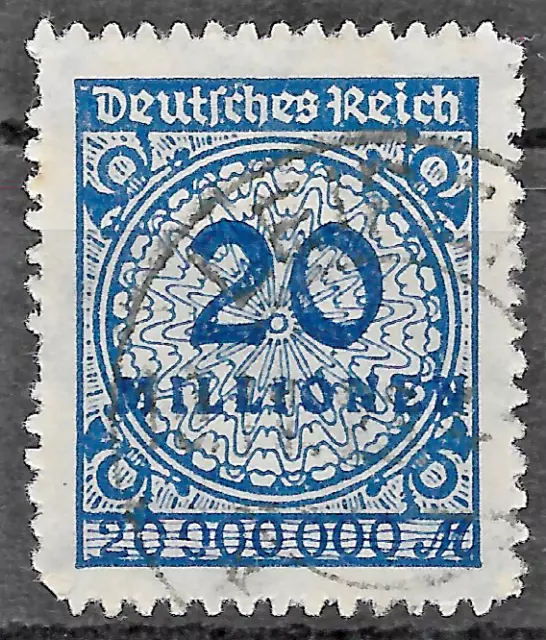 Deutsches Reich KORBDECKELMUSTER 319 BP gestempelt (INFLA Berlin)