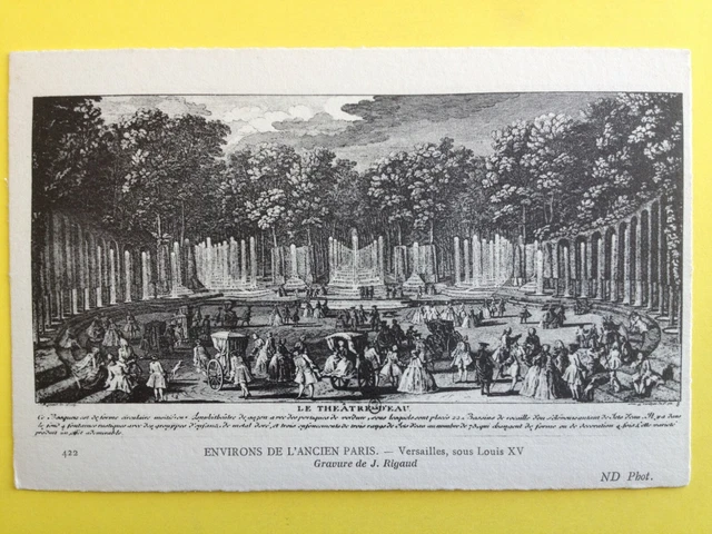 cpa engraving approx. de l'ANCIEN PARIS VERSAILLES under LOUIS XV Théatre d'Eau