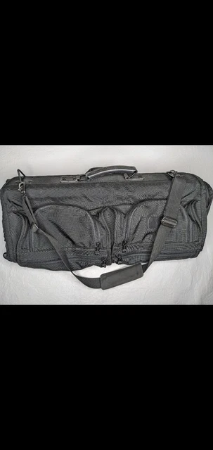 Vintage Tumi Garment Ballistic Nylon Fold Suit Travel Black Bag Shoulder Strap
