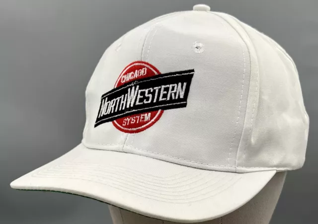 CHICAGO NORTHWESTERN RR SYSTEM Men’s Strapback Hat Cotton Logo White Train Cap