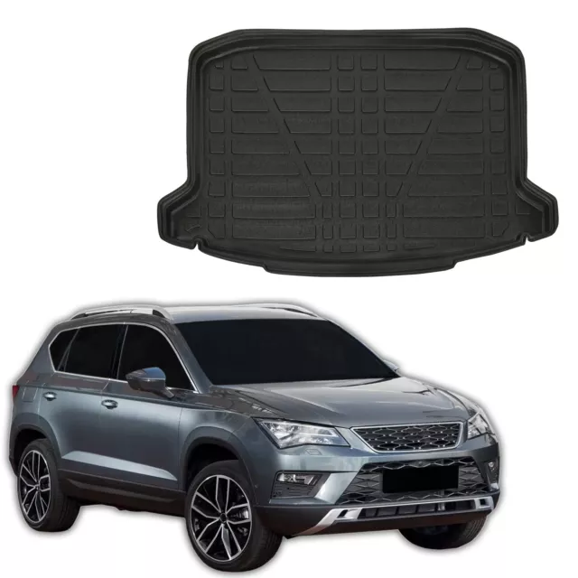 Tailored Boot tray liner car mat Heavy Duty for SEAT ATECA 2017-up 2X4