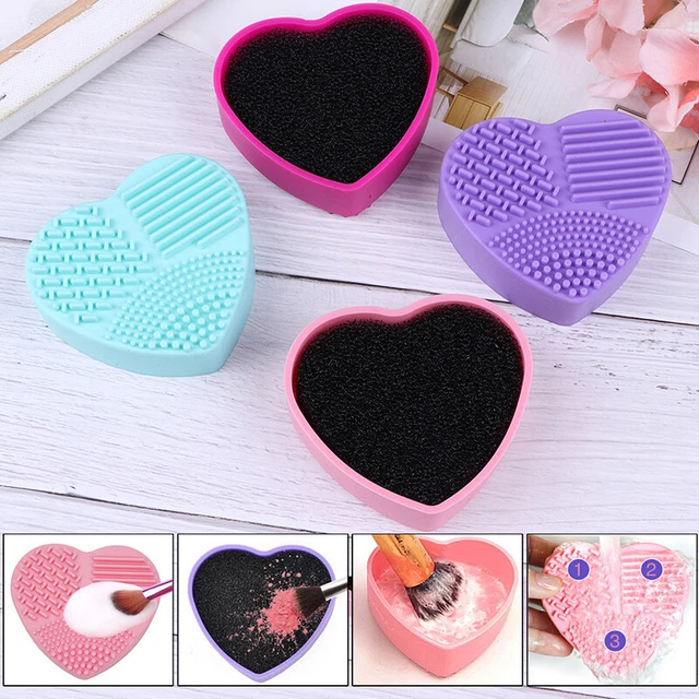 Cepillo de maquillaje de silicona limpiador cosmético portátil caja de cepillo seco húmedo DJ&JQ