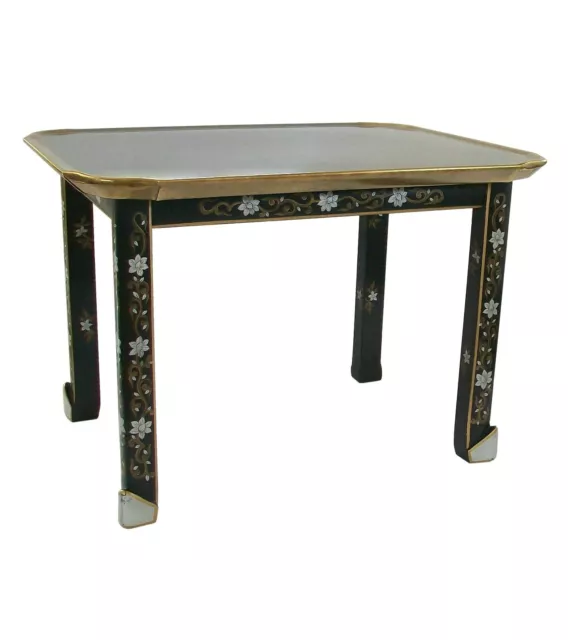 BAKER FURNITURE - Brass Top Chinoiserie Cocktail Table - U.S. - Circa 1980's