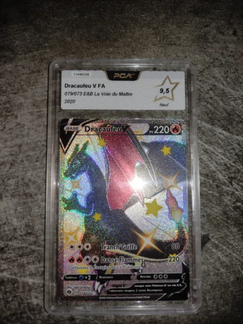 Carte Pokémon Dracaufeu Charizard V Shiny 79/73 Psa Métal Mewtwo
