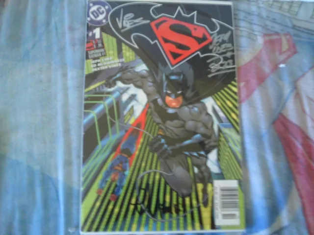 Superman/Batman #1 Comic Book Signed by Jeph Loeb, Ed McGuinness & Dexter Vines