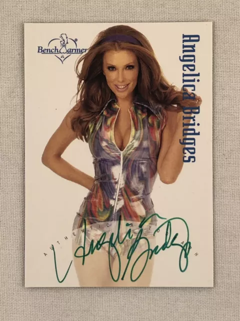 2003 Bench Warmer Angelica Bridges Green Ink Autograph Card 18 of 20 Benchwarmer