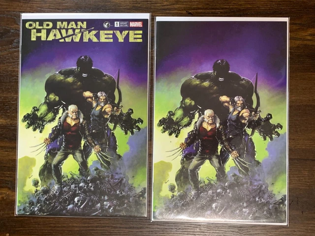 Old Man Hawkeye #1 Nm Clayton Crain Virgin & Trade Exclusive Variant Set
