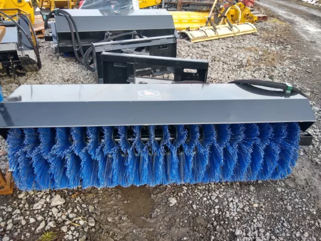 New HD 72" Skidsteer skid steer sweeper power angle broom sweepster  bobcat cat
