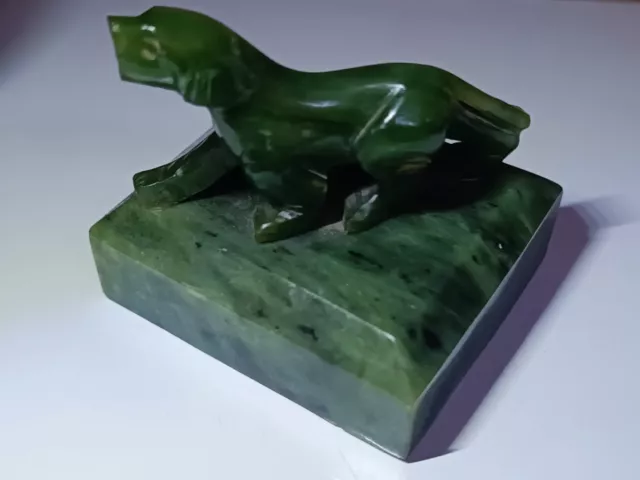 Carved Green Nephrite  Jade Jadeite Animal Figure