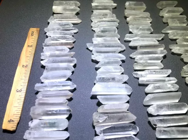 100pcs Bulk Rough Crystal White Quartz Small Points Terminated Wand Specimens 3