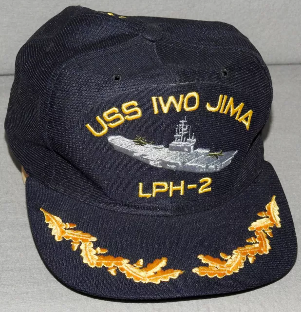 USS IWO JIMA LPH-2 Ship's Ball Cap Made in USA U.S. Navy