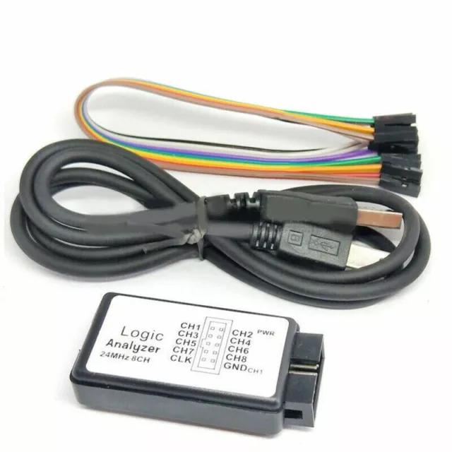 USB Logique Analyseur Dispositif Set Câble 24MHz 8 Canal pour Solde Wfe (L80)