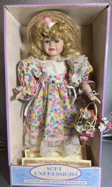 Special Edition Soft Expressions Genuine Fine Porcelain Doll Hand Painted 16”