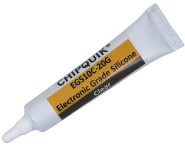 Chip Quik EGS10C-20G Electronics Grade Silicone Adhesive Sealant 20G (0.7Oz) Squ