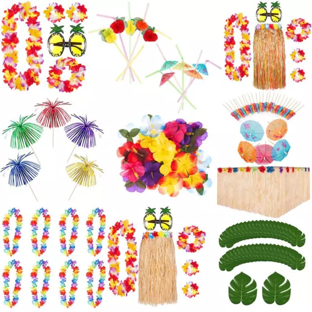 Tropical Fiesta Hawaiana Decoración Luau Playa Barbacoa Hula Falda Cóctel