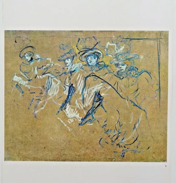 Clipping Ritaglio Illustrazione LA TROUPE DE MLLE EGLANTINE Toulouse-Lautrec