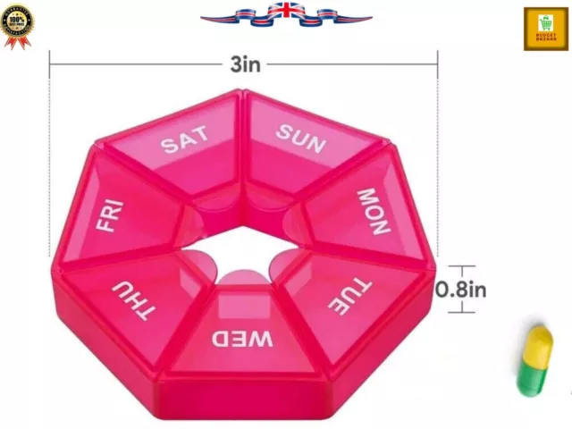 7 Tage Grosser Pillenbox Halter Tablettenbehälter Organisator Spender Aufbewahrung Vitamin