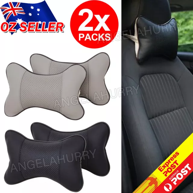 2x Car Seat Head Neck Rest Support Cushion Pad Headrest Bone Safety Pillows NEW