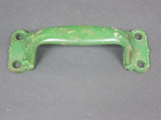 Primitive Rustic Vintage Green Cast Iron Door Handle Old Shed Barn Pull