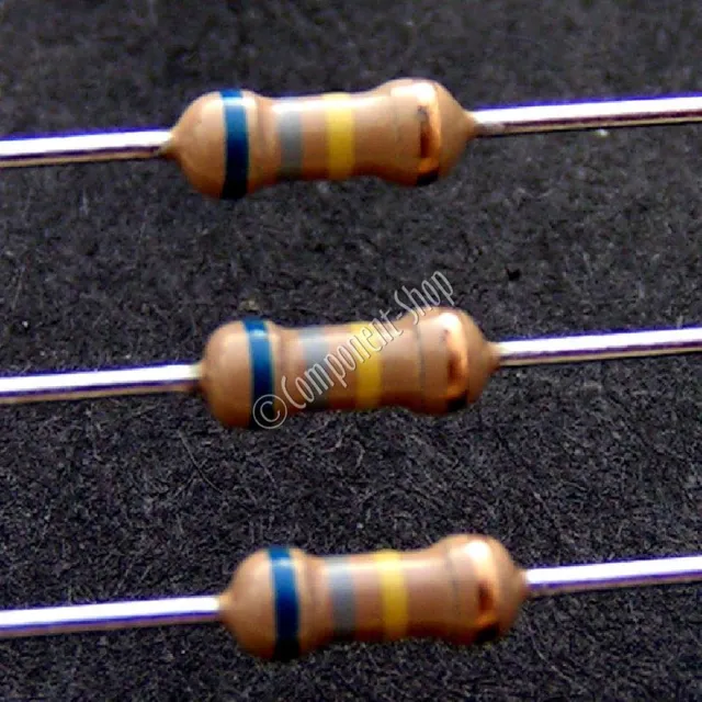 Pack of 100 1/4W carbon film resistors pick value from 10k - 10Meg Ohms FREEPOST