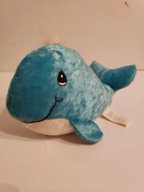 Precious Moments Tender Tails Whale Plush Light Blue