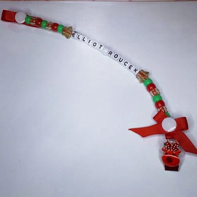 Navidad Mi primer bebé ficticio clip chupete rosa azul baby shower regalo niñas niños