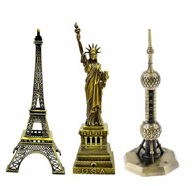 Metal Combo Paris Eiffel Tower Statue of Liberty Pearl Tv Tower US