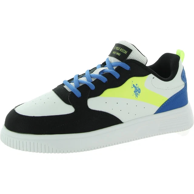 U.S. Polo Assn. Boys Dexter B/W Casual and Fashion Sneakers Shoes BHFO 6048