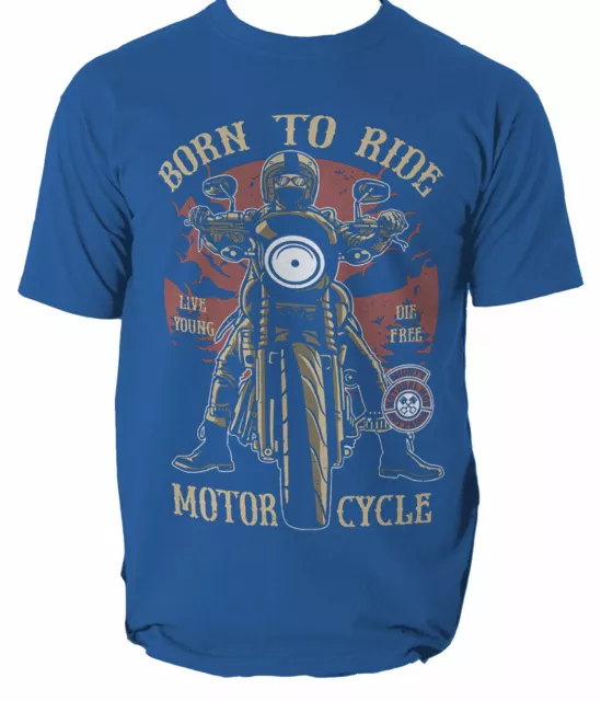 T-shirt uomo Born To Ride biker moto S-3XL 3