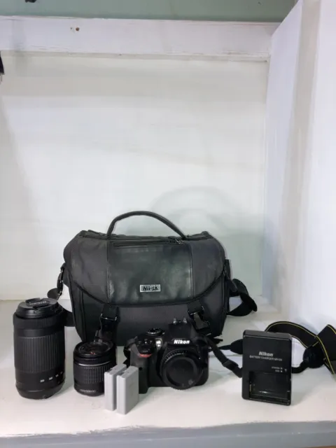 Nikon D3400 24.2 MP Digital SLR Camera - Black (Kit with AF-P DX 18-55 mm and...