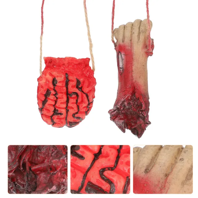 3 piezas accesorios de diseño difíciles accesorios de Halloween sangrientos accesorios de mano falsa