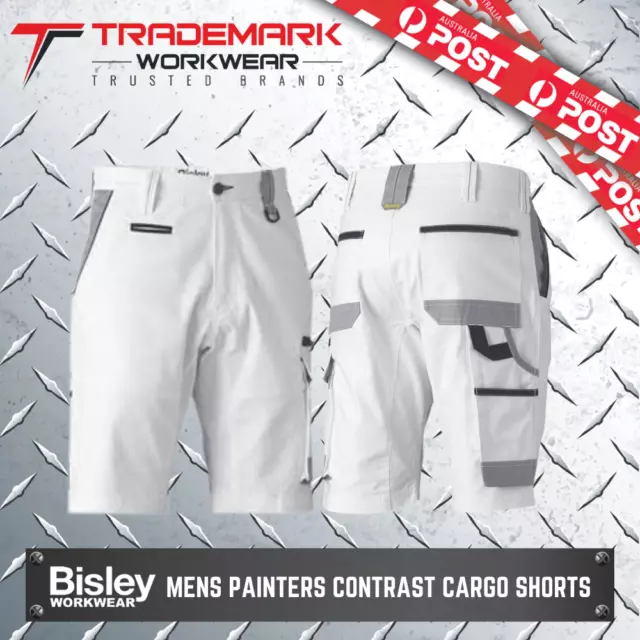 Bisley Mens PAINTERS CONTRAST CARGO SHORT (BSHC1422) 72-132 RRP$85.95