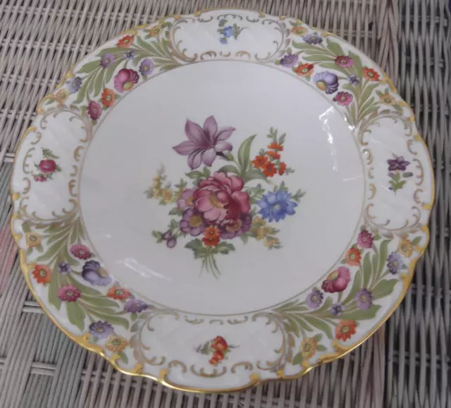 Schumann Dresden Flowers Empress 11-1/8" Round Vegetable Serving Bowl - 1960's