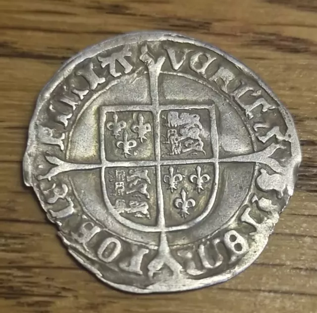 Rare Queen Phillip Mary Groat 1553 -58. Fourpence Silver Coin Hammered Errors 3