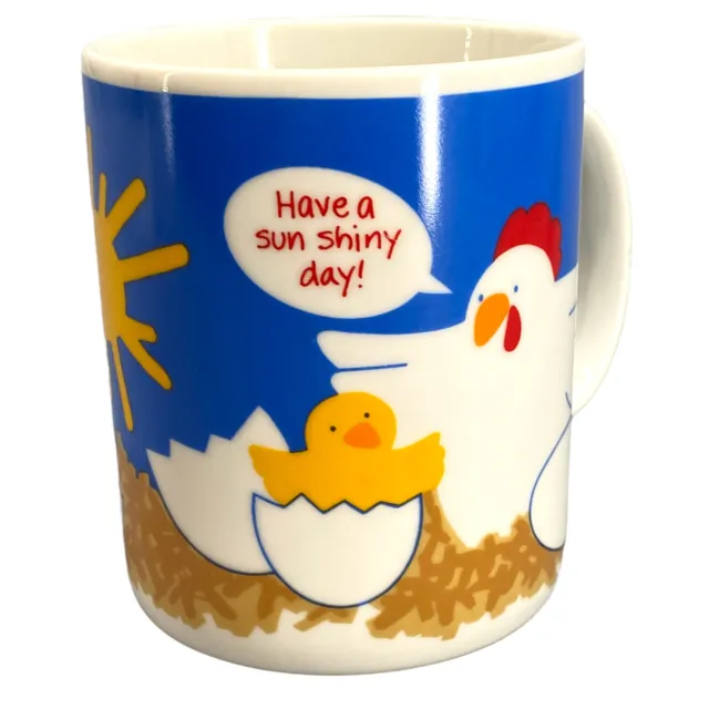 Vintage Avon Chick N Mug Rise & Shine Have A Sun Shiny Day Ceramic Coffee Mug