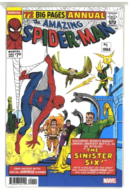 AMAZING SPIDER-MAN ANNUAL #1 Facsimile Reprint (Marvel 2022) NM