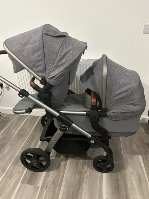Silver Cross Wave Double 2020/21 Zinc Pram Pushchair