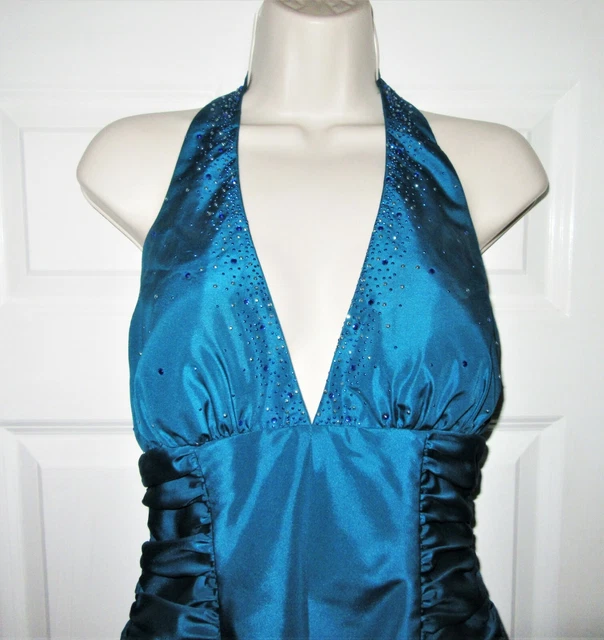 TK MAXX BETSY & Adam Ladies Aqua Blue Prom Bridesmaid Wedding Dress