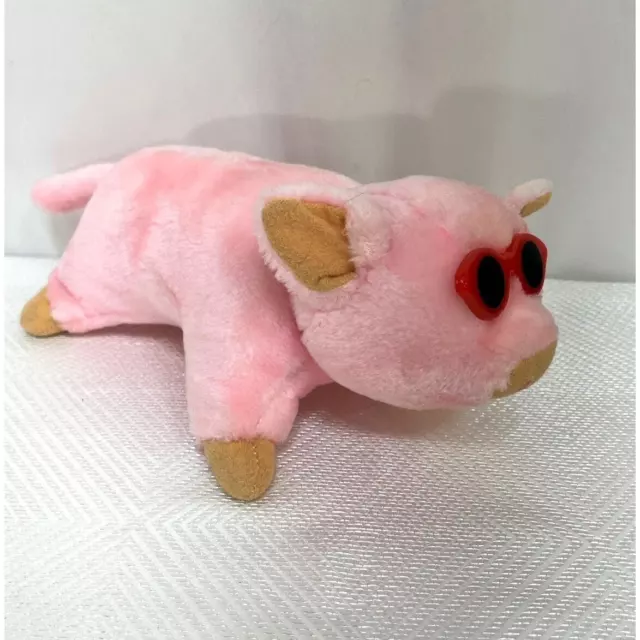 RED SUNGLASSES PIG Piggy Pink Plush Stuffed Animal 12