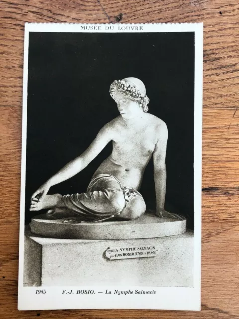 early 1900s postcard. musee du louve - la nymphe salmacis  ( unused )