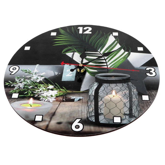 1pc Bois Suspendus Horloge Salon Rome Décor Rustique Suspendus Horloge