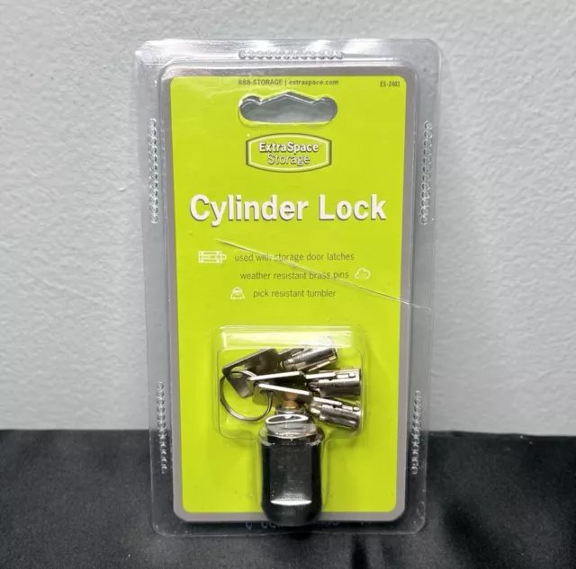 Extra Space Storage Cylinder Lock w/ 3 Keys Roll-up Door Unit *Damaged Package*