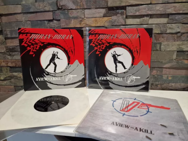 Duran Duran A View To A Kill  7'' Vinyl x 3 Set. DURAN G 007 Collectors VGC