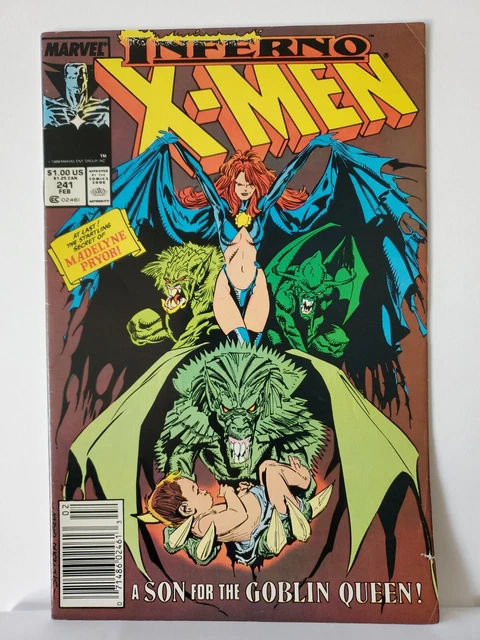 Uncanny X-Men #241 (Mark Jewelers Insert) - Mr Sinister App - Marvel Comics 1989